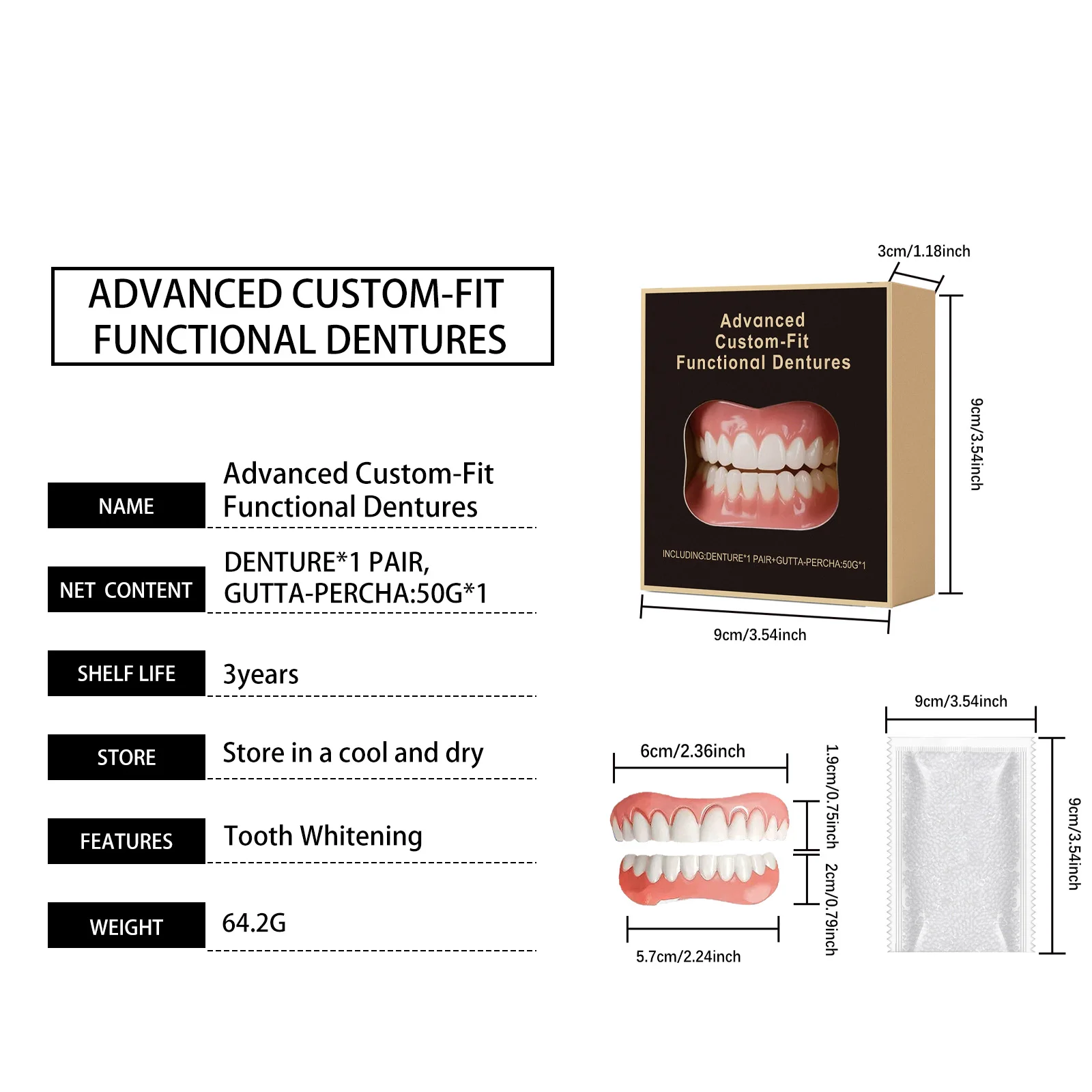 Decorative Snap On Teeth Veneers Real Looking Temporary Beauty Teeth Covers Cosmetic Accessory For Daily Makeup Party Photo Prop