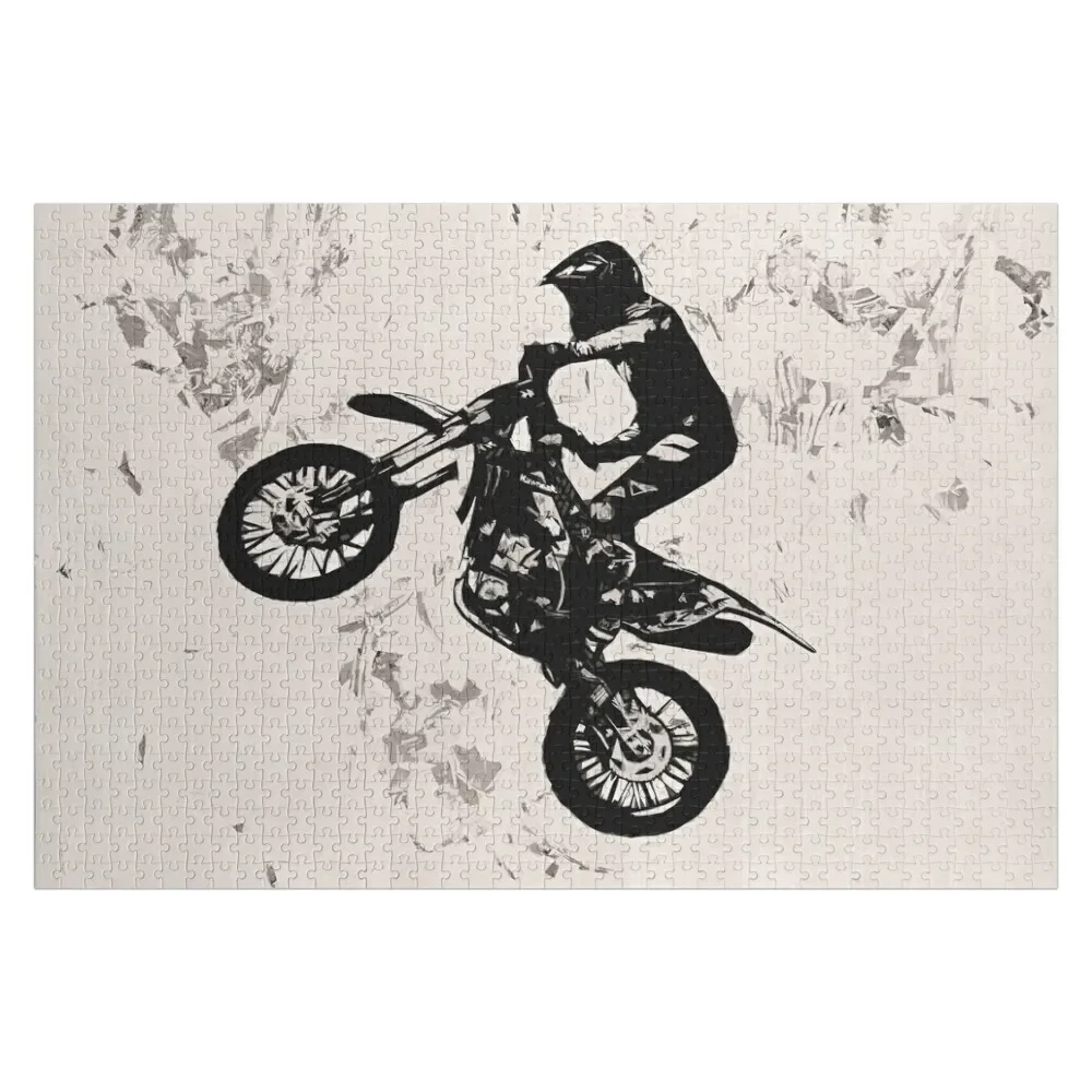 

Wheelie Stand - Motocross Rider Jigsaw Puzzle Photo Custom Gifts Adult Wooden Puzzle