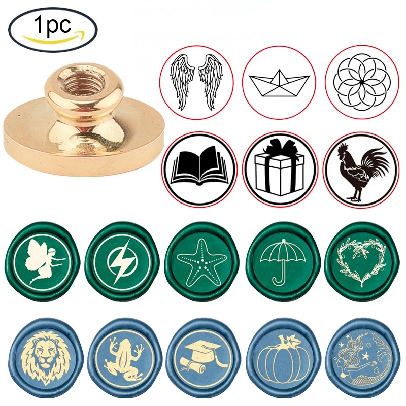 1PC Wax Seal Stamp Head Heart Knots Replacement Brass Stamp Head for Embellishment of Envelope Invitations Wedding Wine