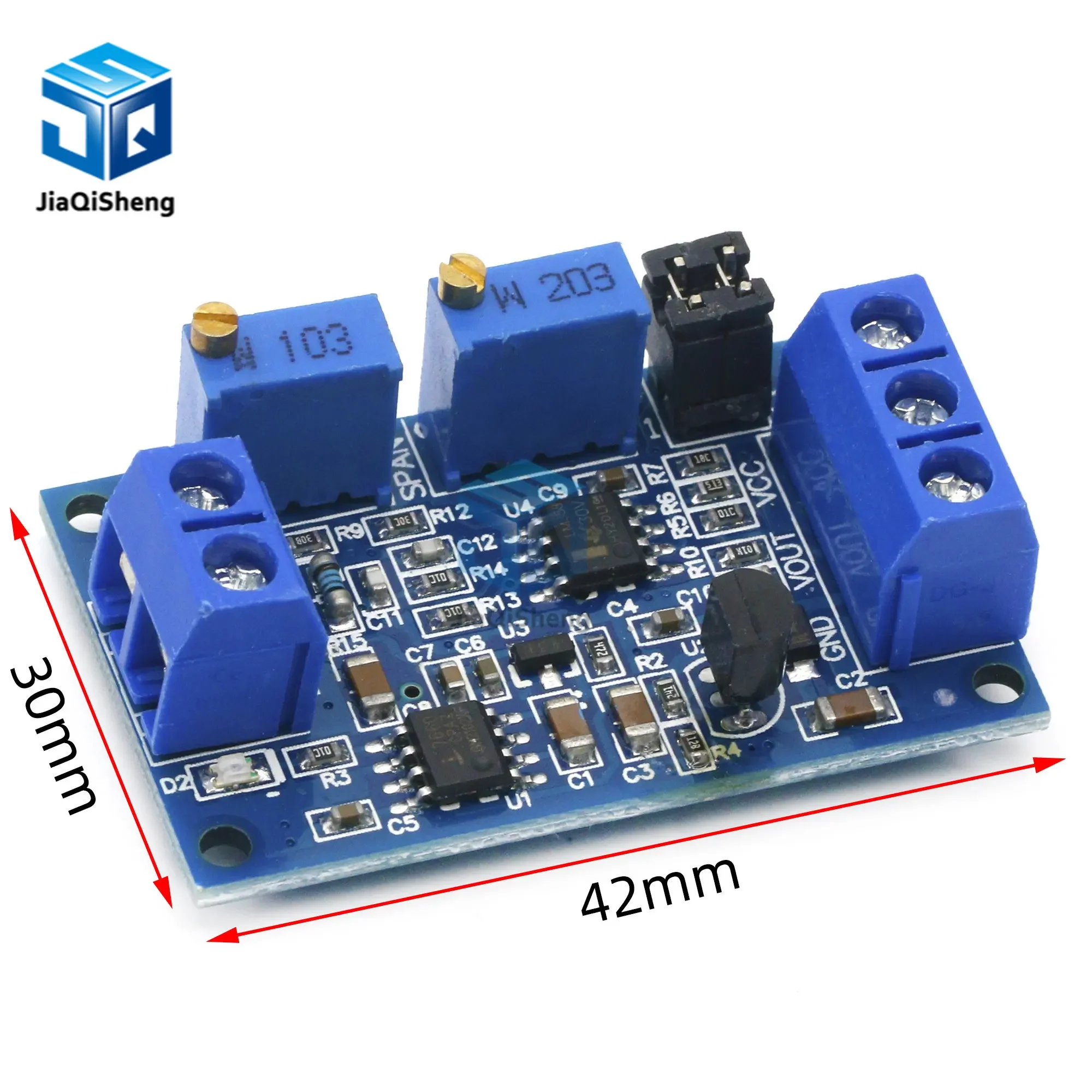 Current To Voltage Module 0 -20mA/4 -20mA to 0- 3.3V/0 -5V/0 -10V Voltage Transmitter Signal Converter Module