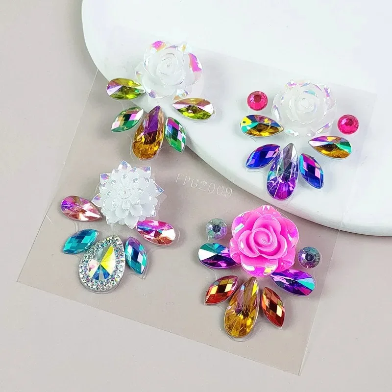 3D Rhinestones for Face Makeup Crystals Stickers on The Face Gems Festival Jewels Stickers  Adhesive Glitters for Face ZS147