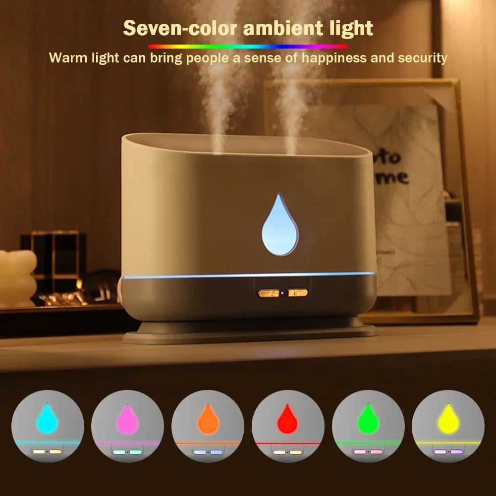 1L Essential Oil Diffuser Large Capacity Aroma Humidifier Double-nozzle USB Portable Ultrasonic with LED Lamp for Bedroom Home