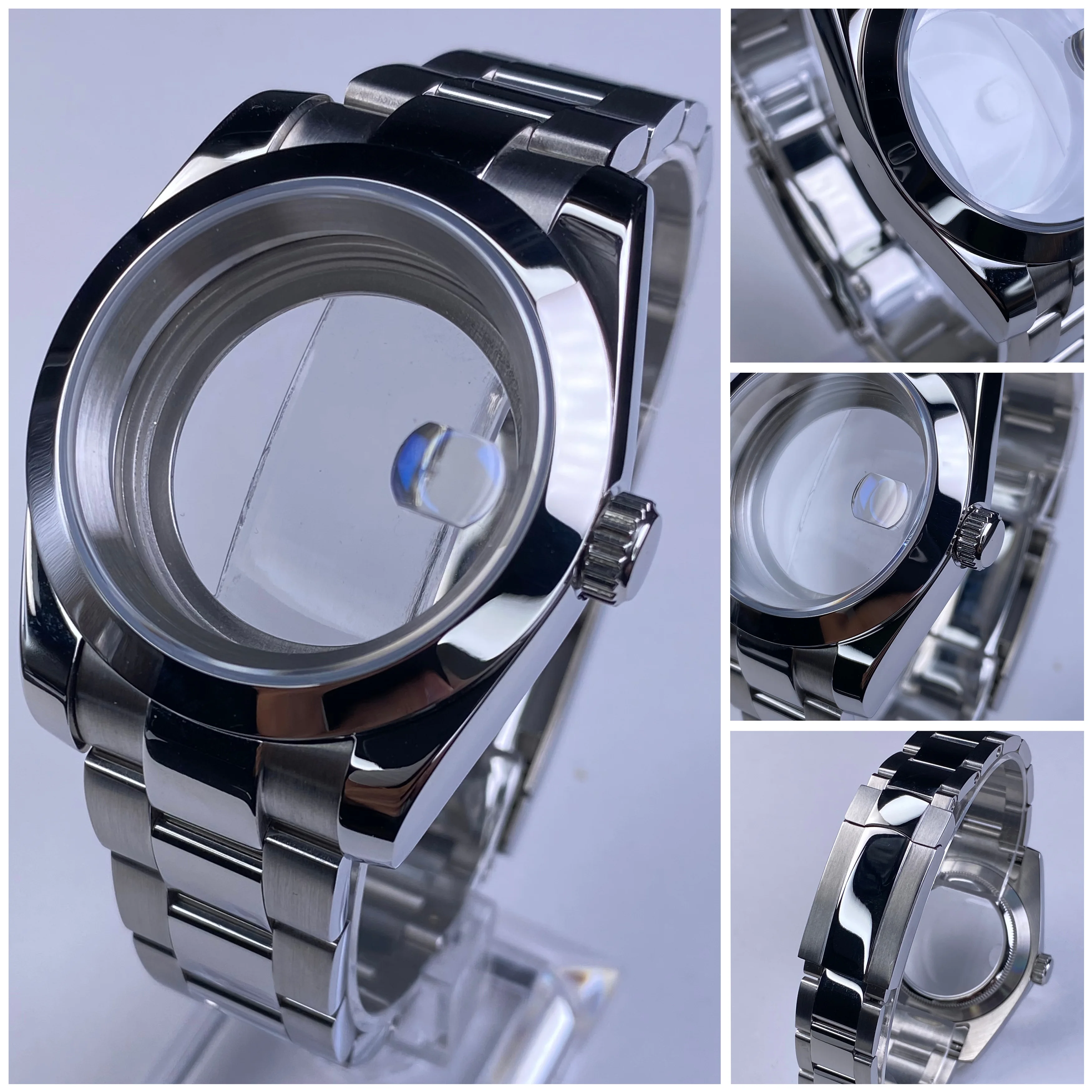 

36mm/39mm NH35 Case Sapphire Glass Mirror Stainless Steel Material Case for NH36 NH35 NH34 Movement Date case Watch Accessories
