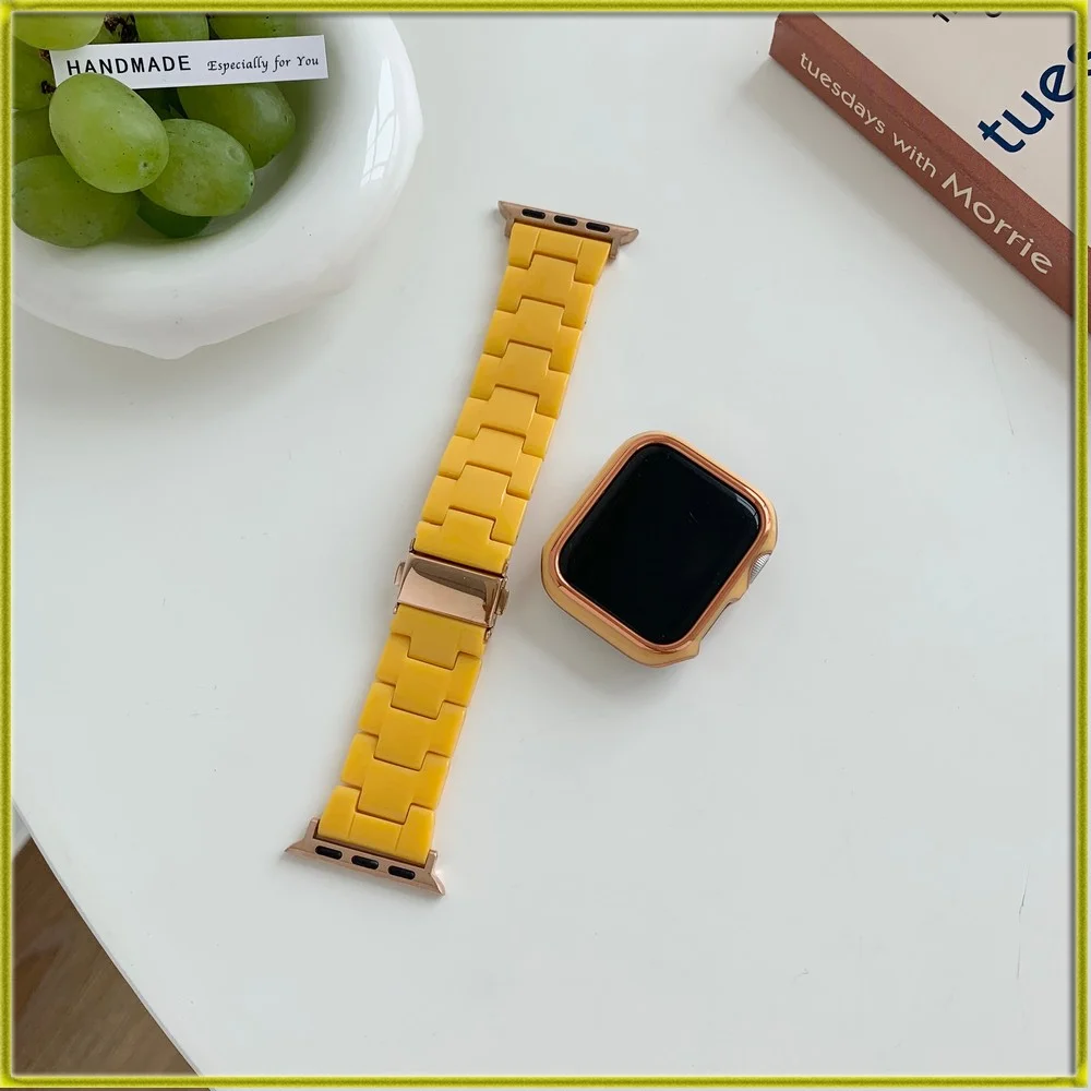 Watch Bracelet New Watch Strap for Apple Watch Environmental Protection Lightweight Acrylic Resin Watch Strap for iwatch123456se