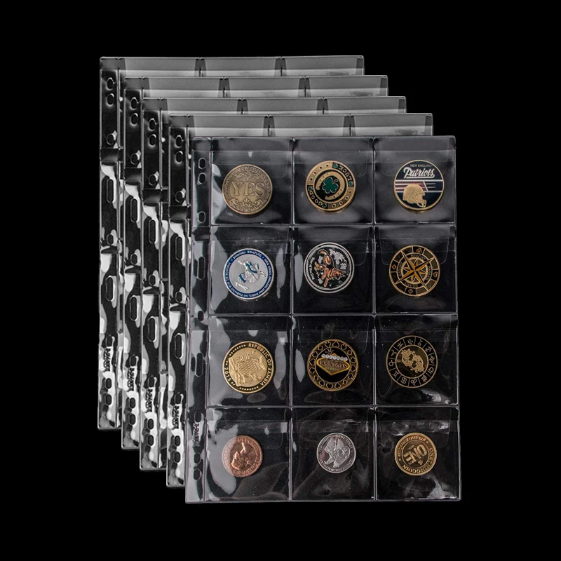 5/10PCS 195*160mm Miniature 12/20 Compartment Coin Collection Album Storage Album for Coin Collecting Supplies Display Organiser