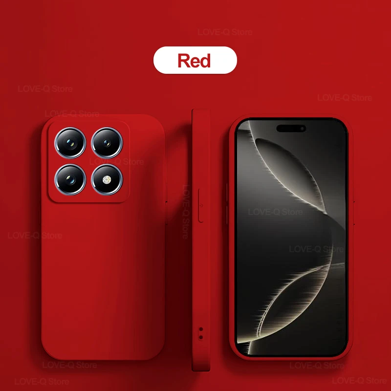 Für xiaomi 14 t pro hülle quadratische flüssige silikon telefon hülle für xiaomi mi 14 t pro mi 14 t pro 14tpro mi14t pro zurück weiche tpu abdeckung – Detail 12