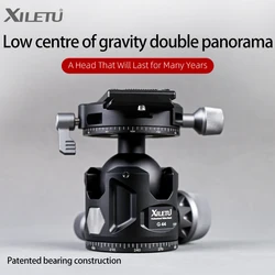 XILETU 44mm Ball Head Camera Tripod Monopod Mounting Adapter Arca Quick Release Plate Aluminum Alloy Load Bearing 25kg