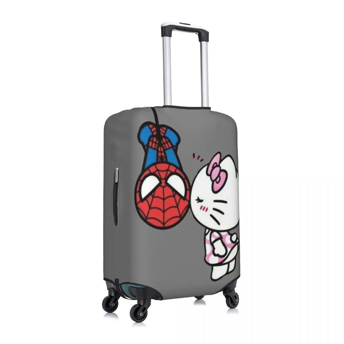 Capa de mala personalizada Hello Kitty Spider Man à prova de poeira protetor de bagagem para 18-32 polegadas