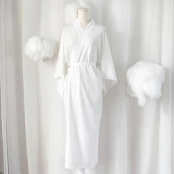 Frauen japanischer traditioneller Kimono Juban White Yukata Kimono Unterfutter mit Gürtel Haori Intim Kimono Innenbekleidung Zubehör