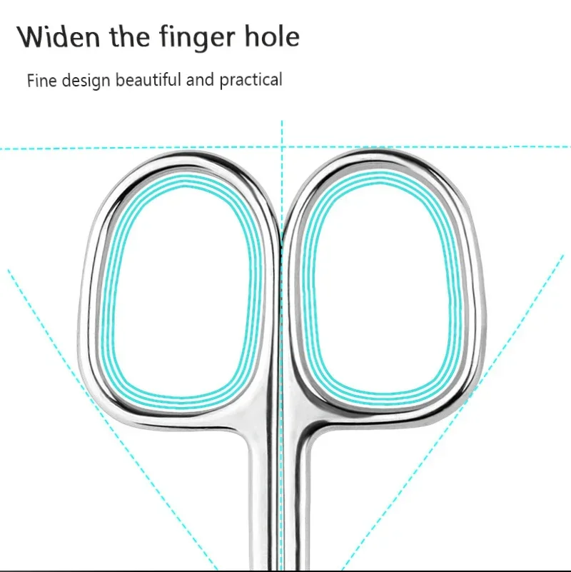 Stainless Steel Curved Tip Thin Blade Cuticle Scissors Nail Clippers Trimmer Dead Skin Remover Manicure Tools Eyebrow Toos image 4