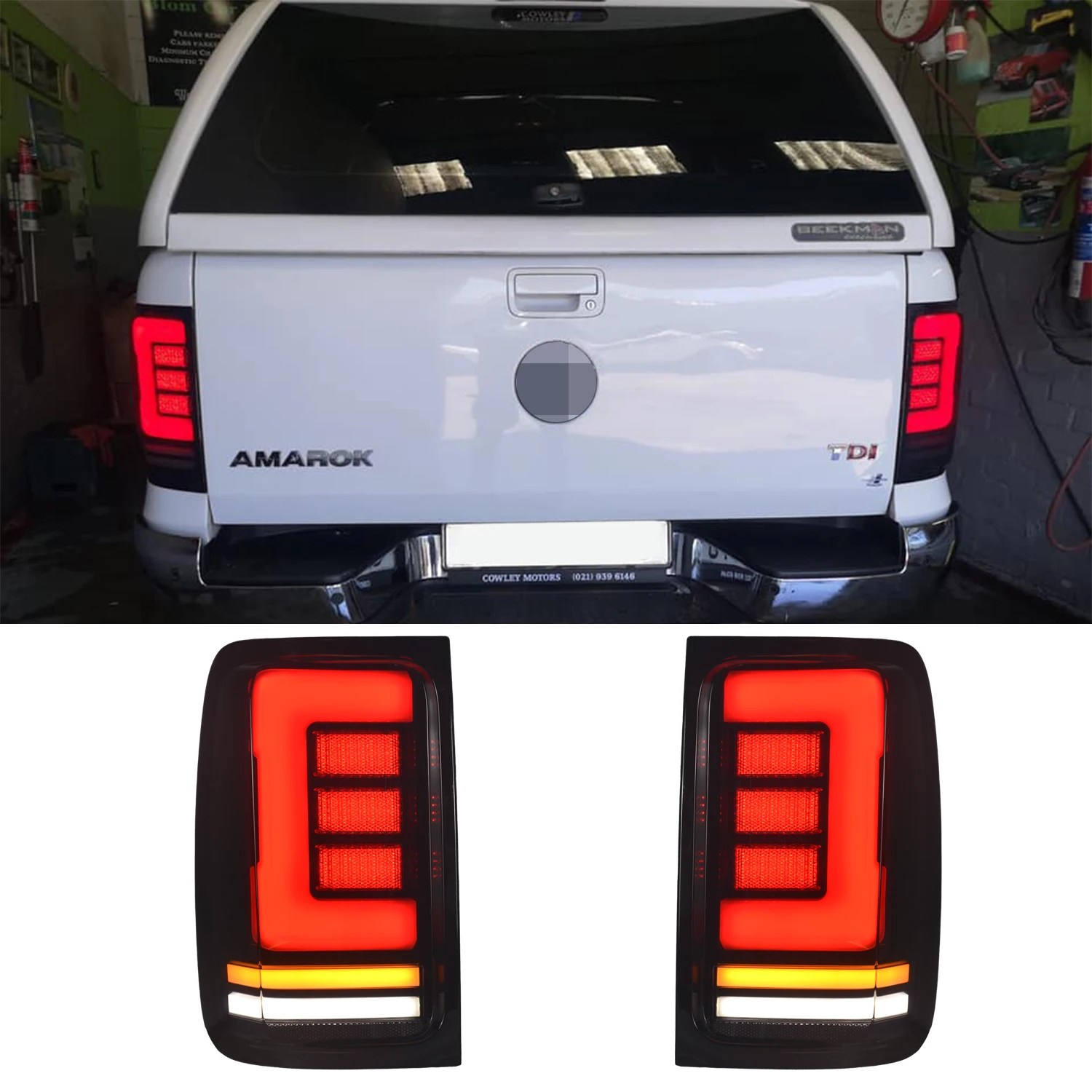 

Auto lamps rear led lights taillamp with turn signal features fit for vw amarok v6 rear tail lights pickup car 2008-2019