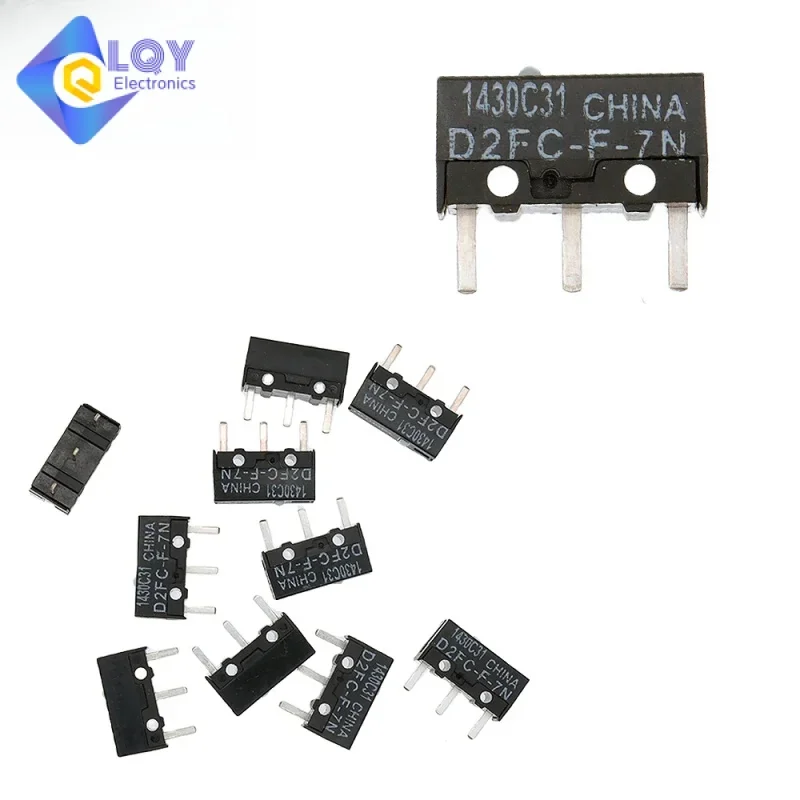 LQY 10Pcs/Lot New Authentic For OMRON 5 million times Mouse Micro Switch D2FC-F-7N Mouse Button Fretting D2FC-E-7N D2FC