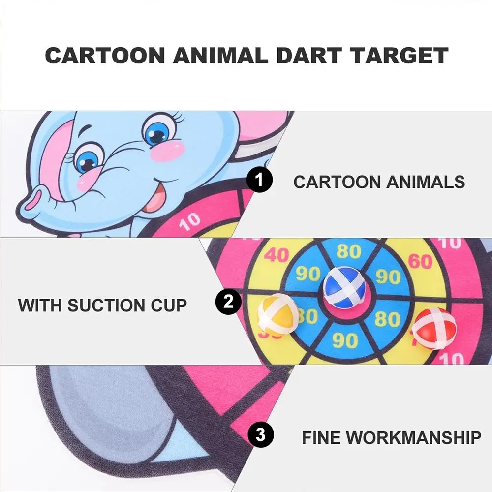 Kinderen Onderwijs Cartoon Sport Accessoires Olifant Rekenkundig Speelgoed Dart Speelgoed Plakkerige Bal Dier Dartbord