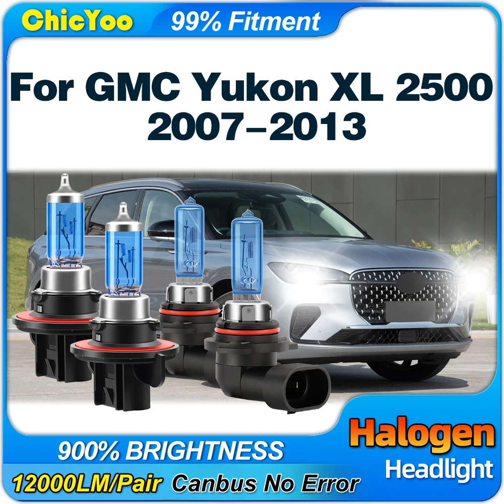 

12V Halogen Lamps 6000K White Auto Fog Lights 200W Halogen Headlight Bulbs For GMC Yukon XL 2500 2007-2009 2010 2011 2012 2013