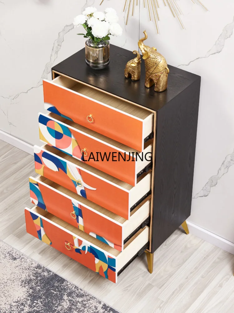 SGF five-bucket shoe cabinet solid wood storage multi-functional bedroom custom-painted cabinet