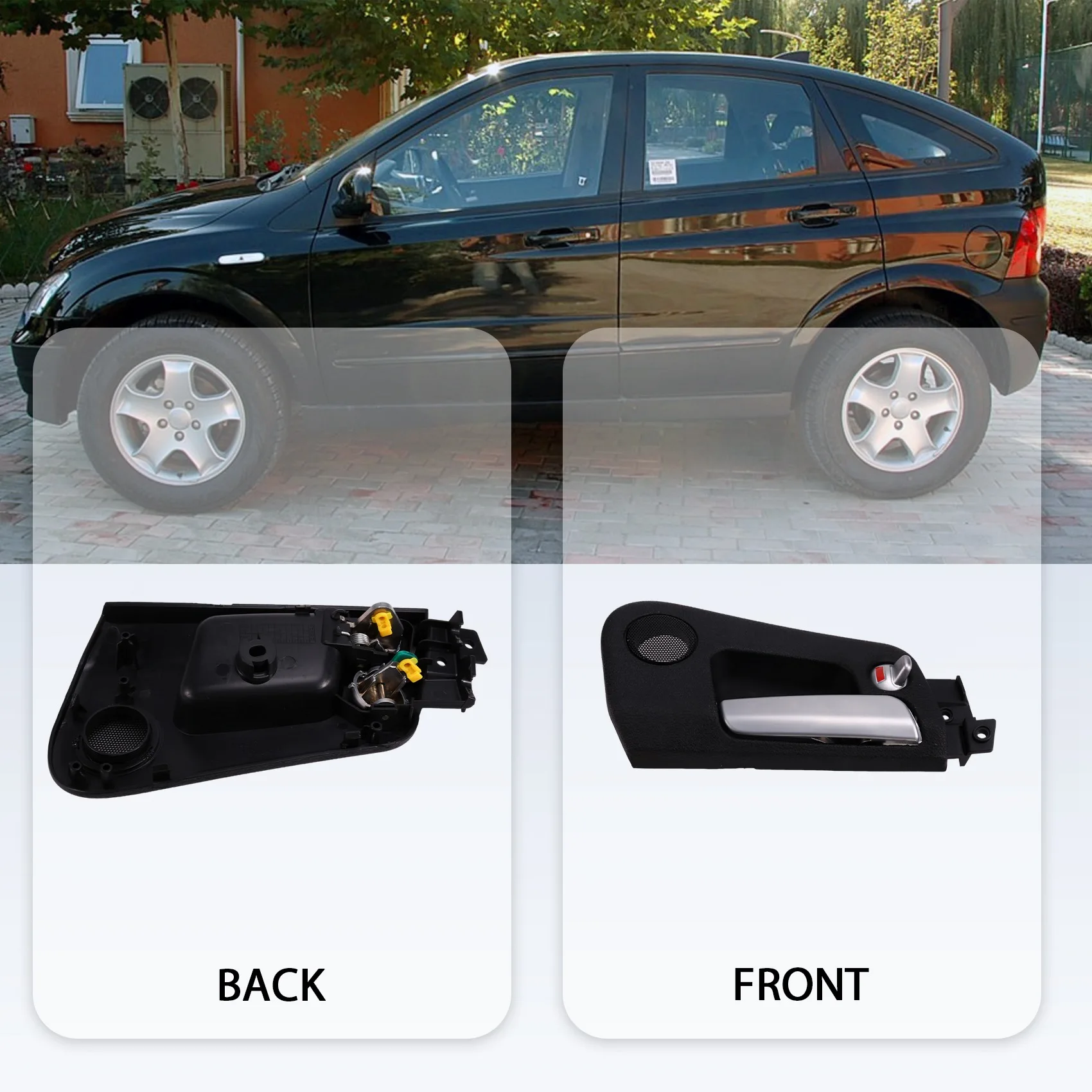 مقابض الأبواب الداخلية مقبض جانبي داخلي لسيارة سانج يونج كيرون أكتيون/سبورتس 2005-2007 Roewe W5 2011-2014 7226031021 ،ج