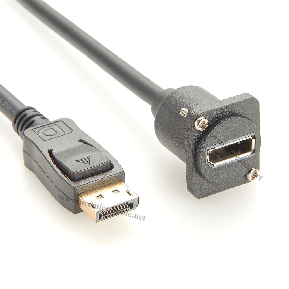 D Type Displayport Male to Female Extension Cable DP to DP XLR Panel Mount Converter Cable for HDTV HD Digital Audio Video