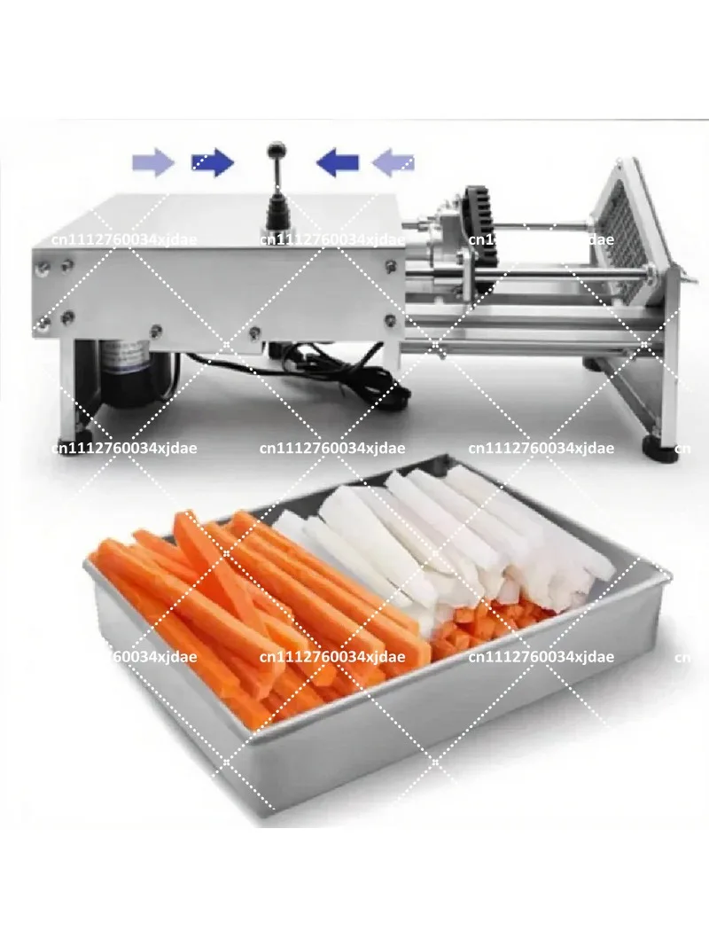 Adjustable 8-15mm Vegetable Slicer Potato Chip Cutter Stainless Steel Blade 110V 220V