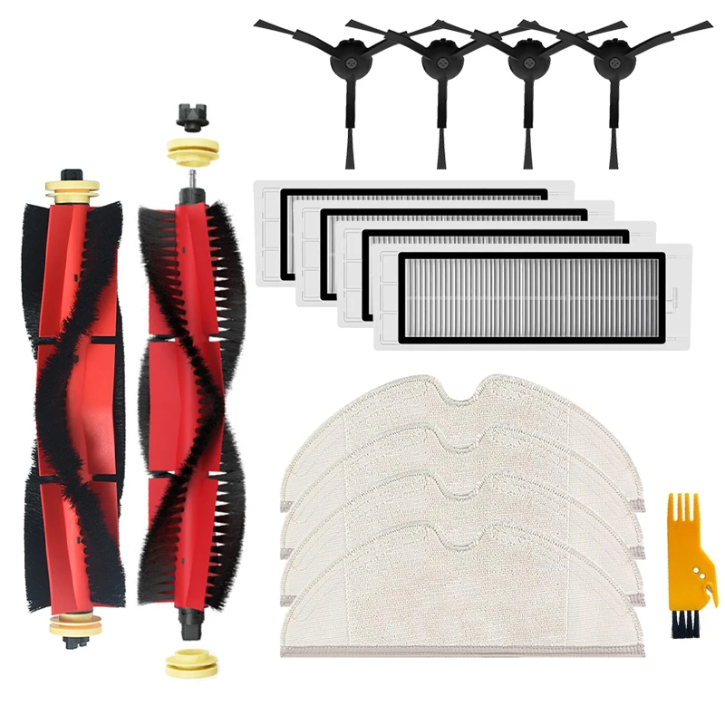 Sostituzione dei panni del mocio del filtro della spazzola laterale principale staccabile per Roborock Q5 S6 MaxV Pure S4 S5 Max accessori per aspirapolvere Robot