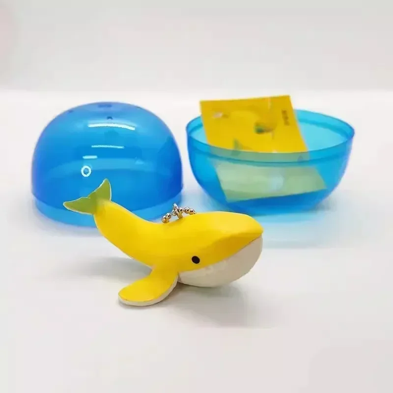 Qualia Original Kawaii Gashapon Figure Anime Blue Whale Shark Banana Animal Figurine Capsule Toys portachiavi Gift