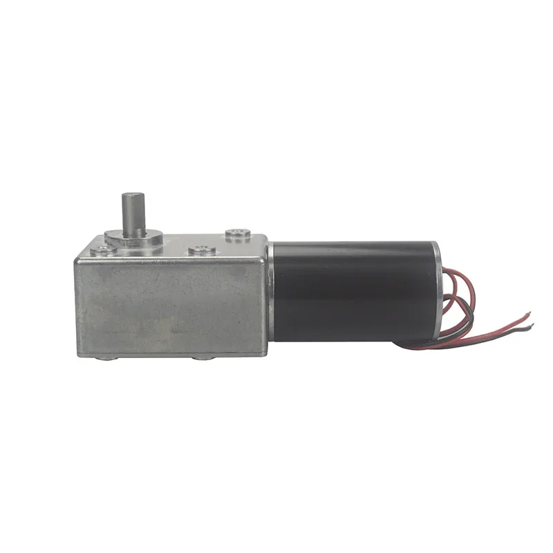 DC12V 24V Strong Torque Gearmotor Metal Turbo Worm Gearbox Engine Reversed Low Speed 200kg.cm Self-Lock Worm DC Gear Motor