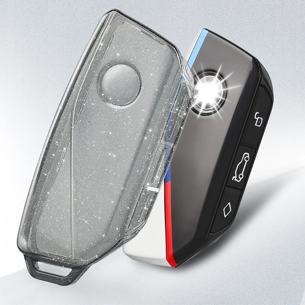 

Чехол для автомобильного ключа для BMW 7 серии X7 I7 IX 740LI, чехол для дистанционного ключа из алькантары, автоаксессуары