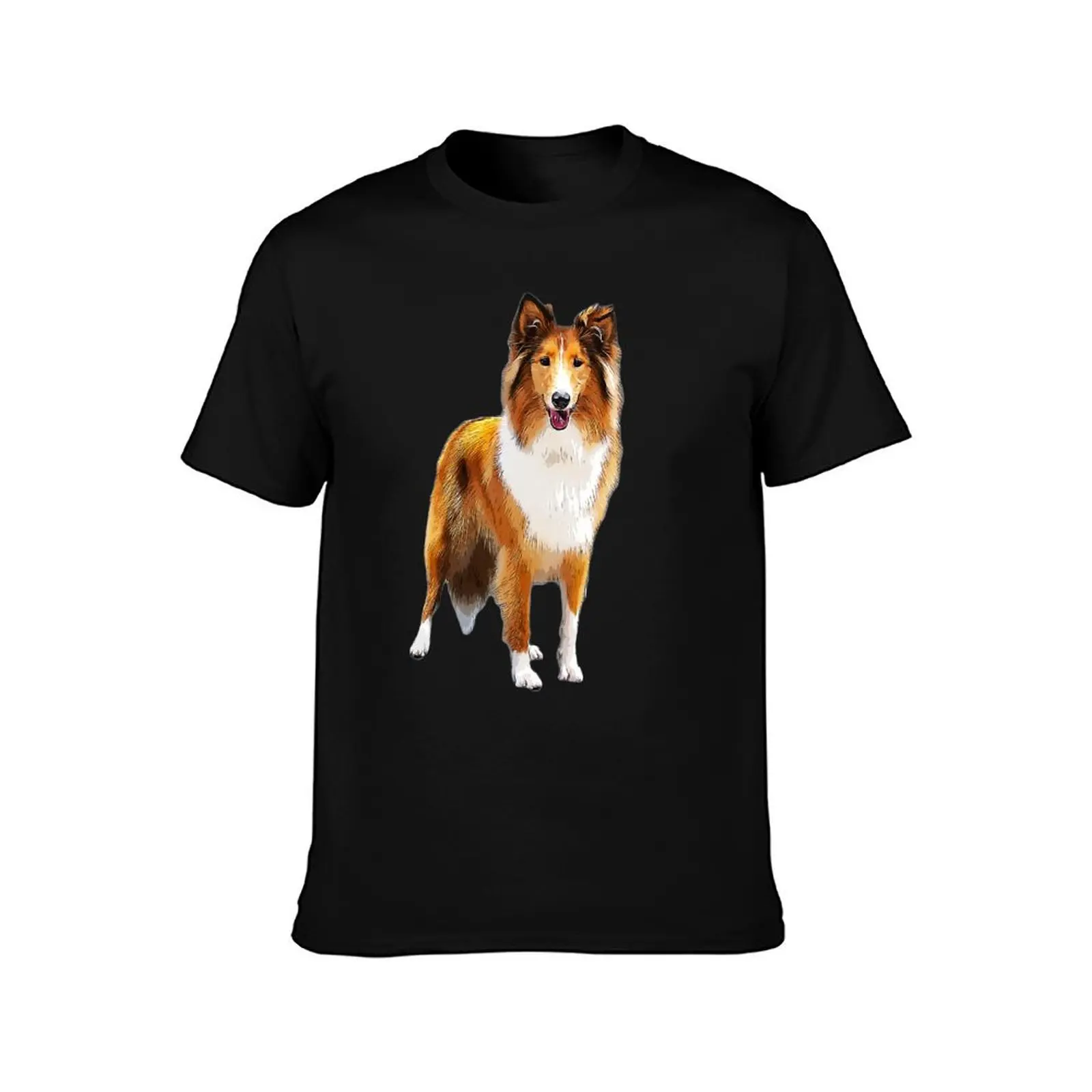 Rough Collie Cute Dog T-Shirt Breathable Travel T-Shirt