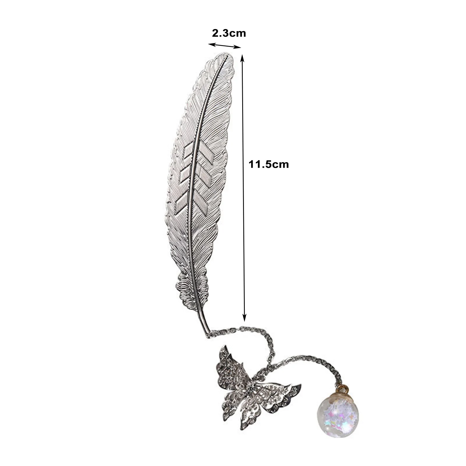 Retro Vintage Bookmark Metal Bookmark with Butterfly Tassels Chinese Feather Bookmark Gift Stationery Film Book Mark