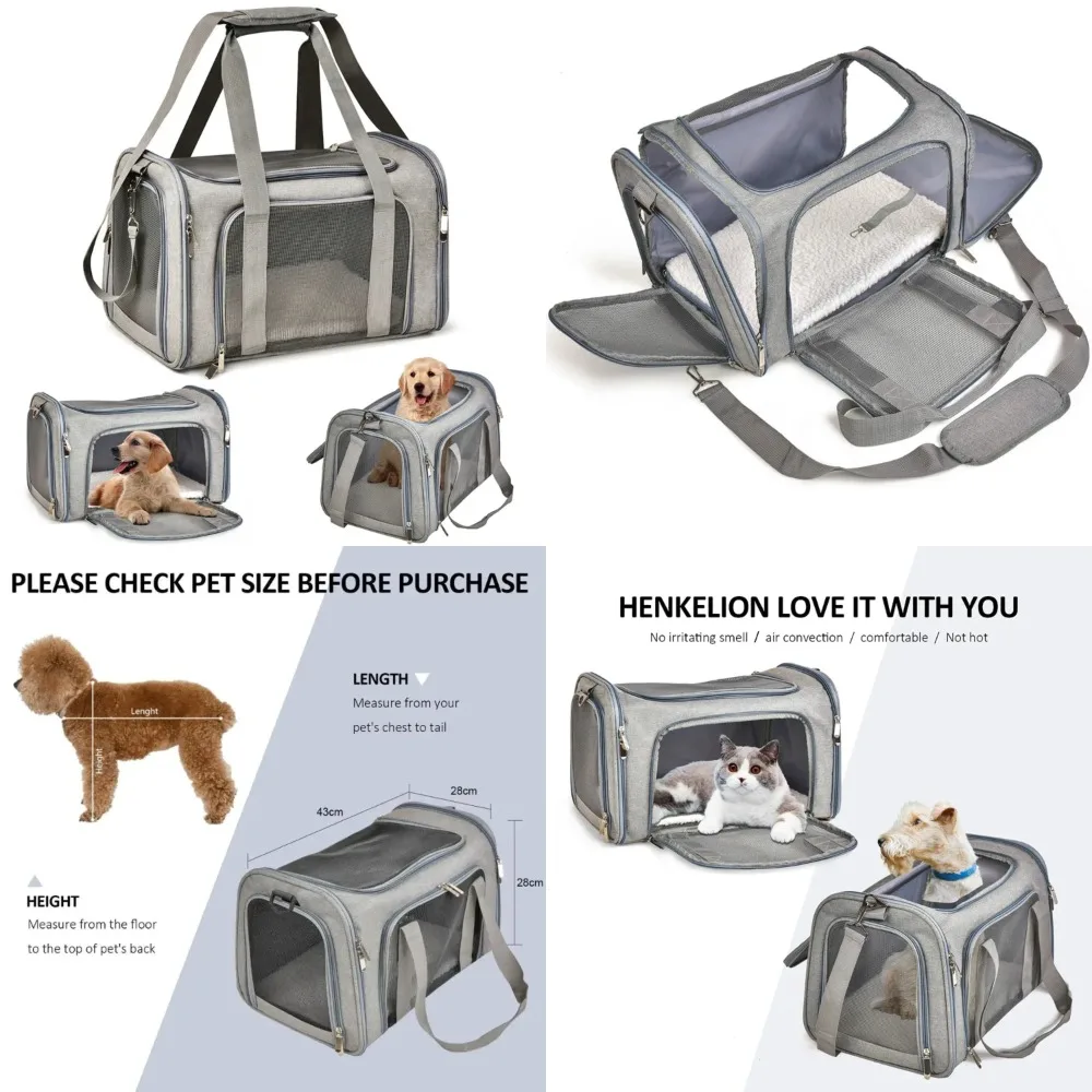 

Comfortable, lightweight, and durable soft-sided pet backpack carrier for small cats and dogs - Ensures approval for airline saf