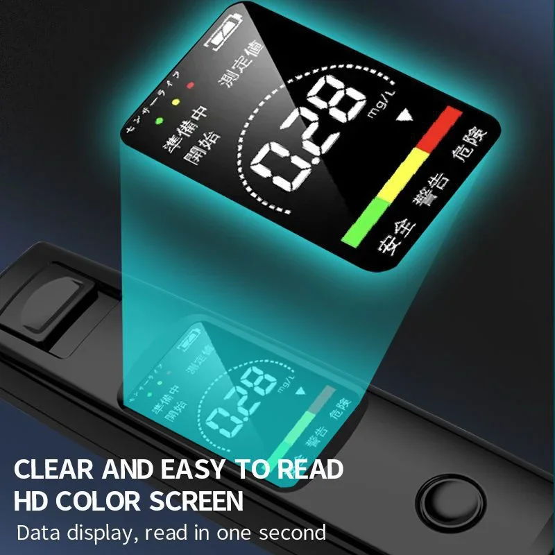 Professional High Sensitivity Breathalyzer Alcohol Portable Alcohol Tester Test Type-C Charging Digital Breath Alcohol Tester