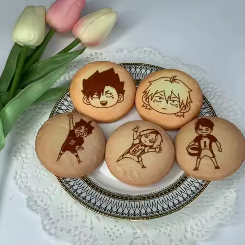 Anime Haikyuu!! iwaizumi hajime Shoyo Hinata Tobio Kageyama Cosplay Plush biscuit badge Ambitus