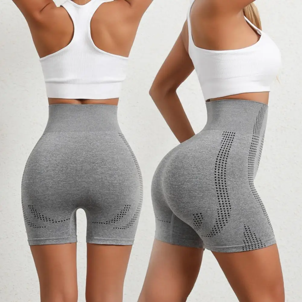 Women Shorts High-Waisted Mid-Leg Coverage Shapewear Thick Support And Butty Lift Ice Shaping Shorts Silk Fiber Repair Shaping