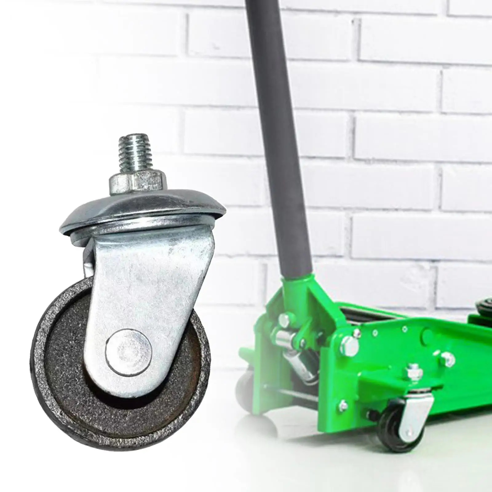 

Floor Jack Casters Metal Replacement Wheel for 3 Ton Jack Swivel Horizontal Caster Easy Install