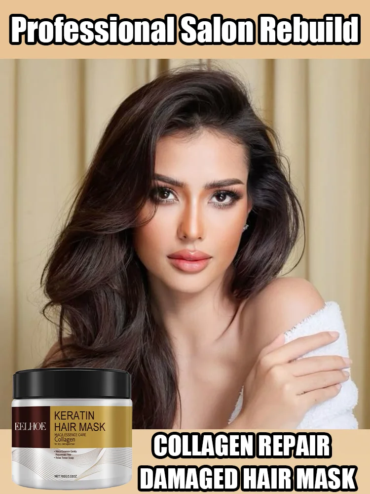 

Collagen Hair Treatment Deep Repair Conditioning Argan Oil Collagen Hair Mask Essence Keratin Conditioner For Dry Damaged Hair