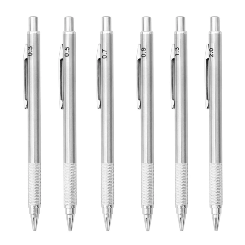 Mechanical Pencil Drawing Automatic Pencil, 0.30MM-2.0MM Metal Drafting Pencil for Student Painter Sketching Drawing