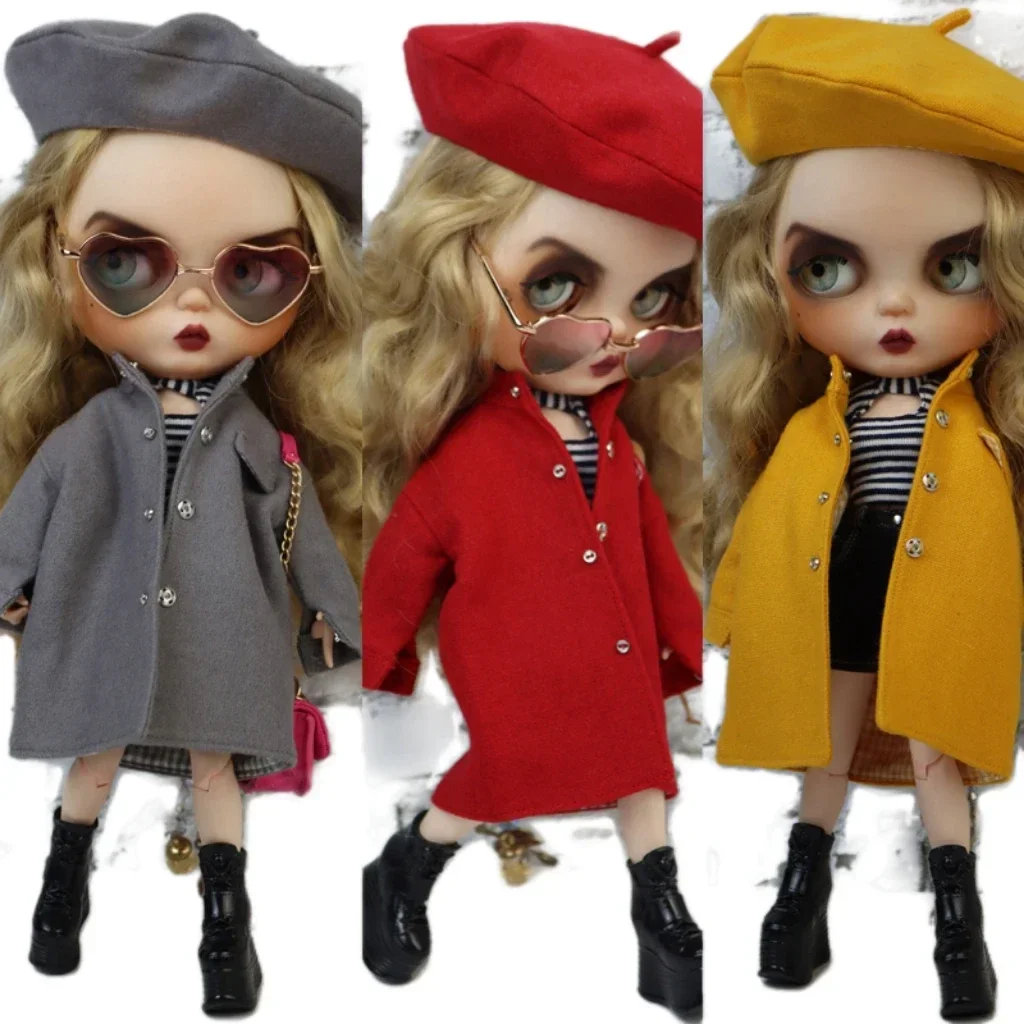 Blythe Doll Clothes Coat Pants Jeans for Ob24 Ob22 Azone Dolls Outfit