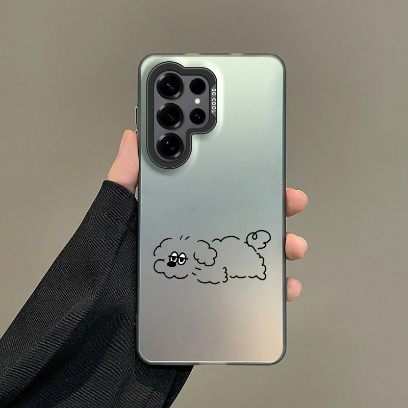 Colorful Soft Edge Hard Shell Phone Case for Samsung Galaxy A15 A16 A17 A22 A25 A26 A30 A31 A32 A33 A34 A35 Cover Cute Dog Capas