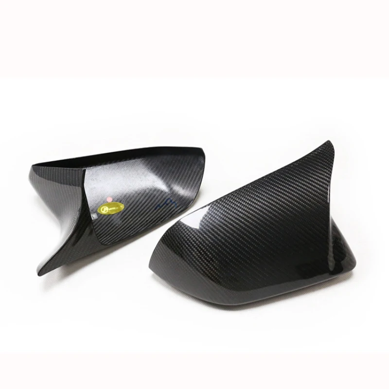 Carbon Fiber Fibre Side View Mirror Covers Caps for Ford Mustang 2015+