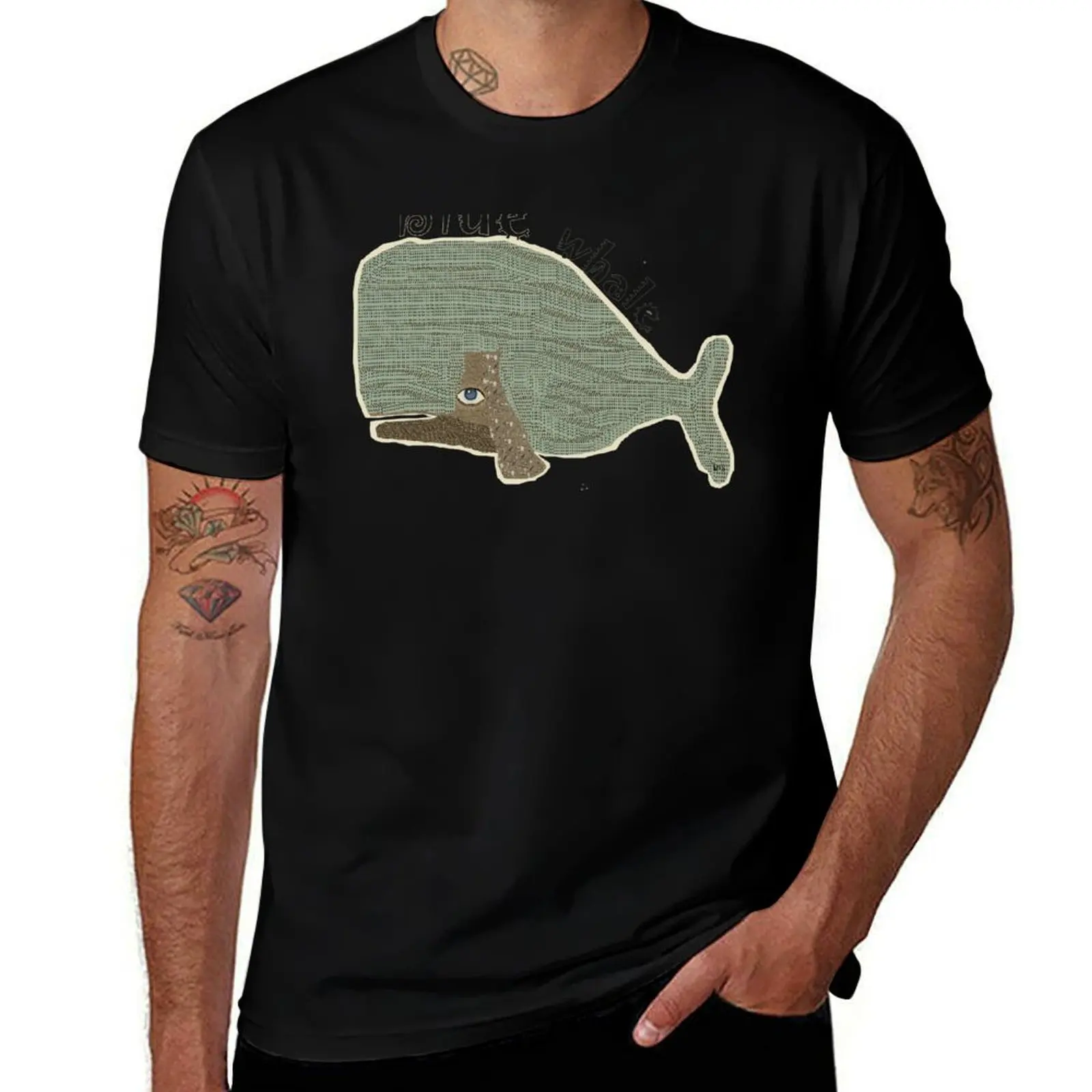blue whale T-Shirt High Elasticity Sports Tee Shirt