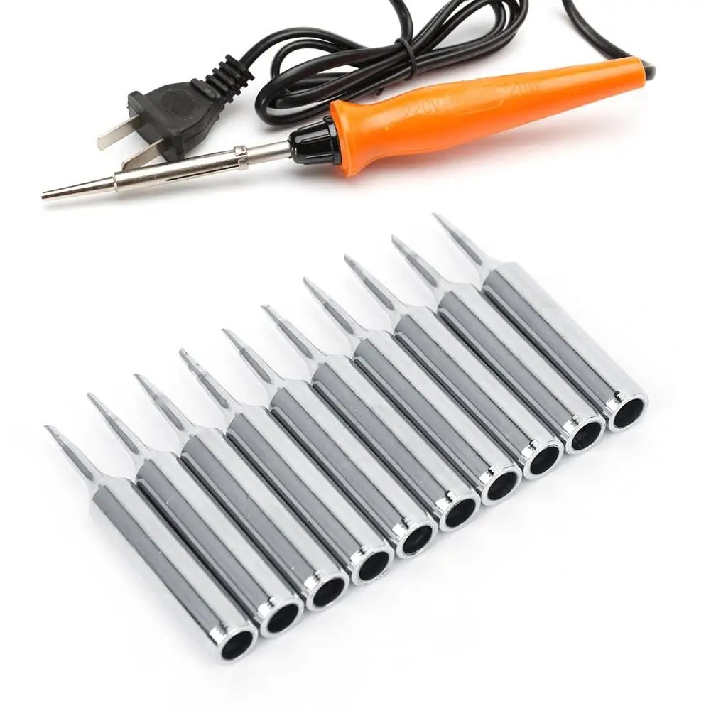 10Pcs Wooden Trimmer Soldering Iron Tip Replacement Set 900M-T-1C Accessories for Soldering and DIY Projects