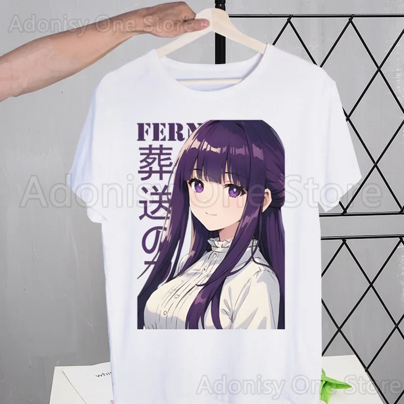 Frieren Harajuku Men's tshirt Printed Unisex Short Sleeve t shirt Casual T-shirt Male Streetwear Tops image 5