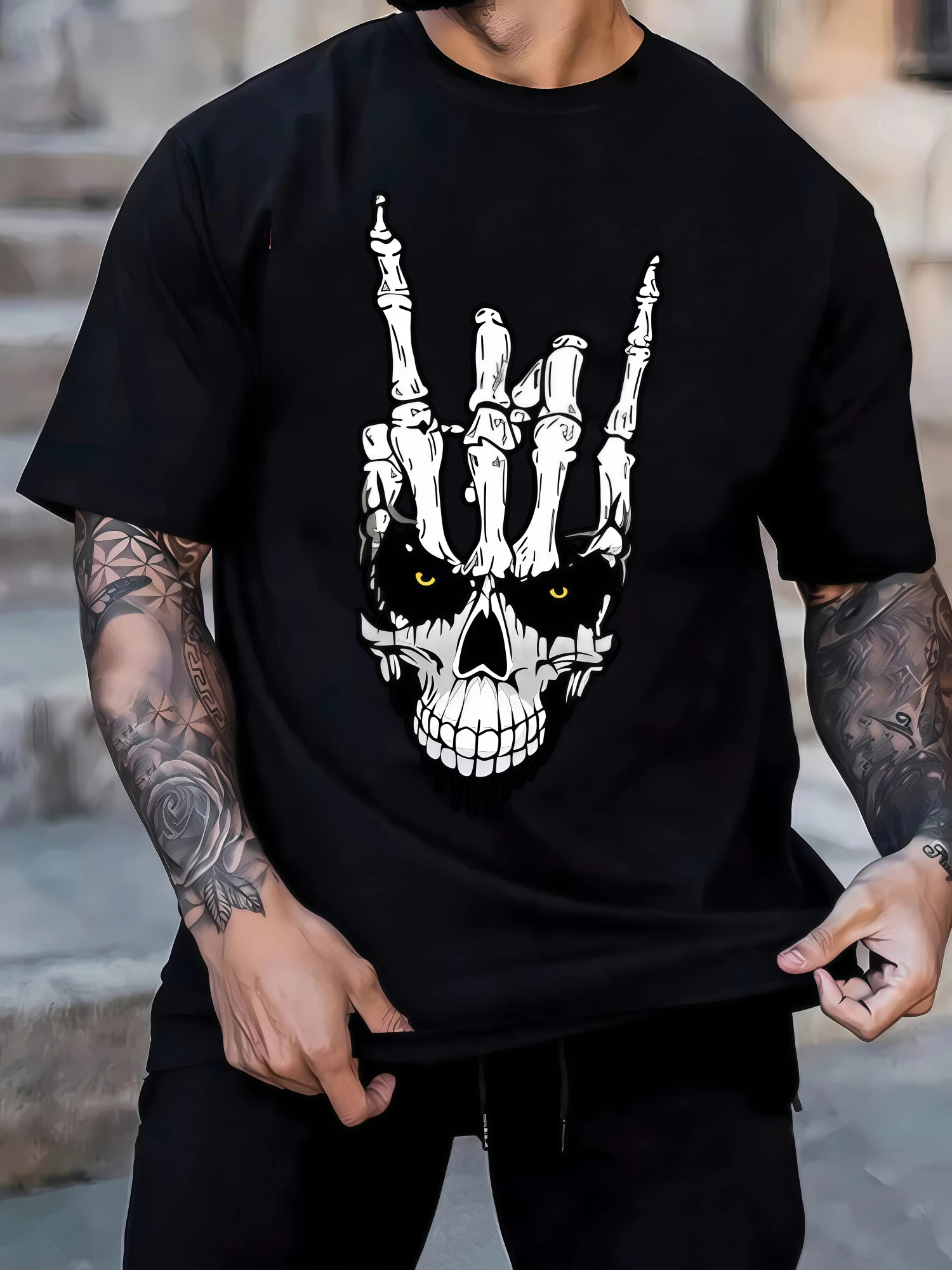 Men's Casual Printed Short Sleeve Shirt