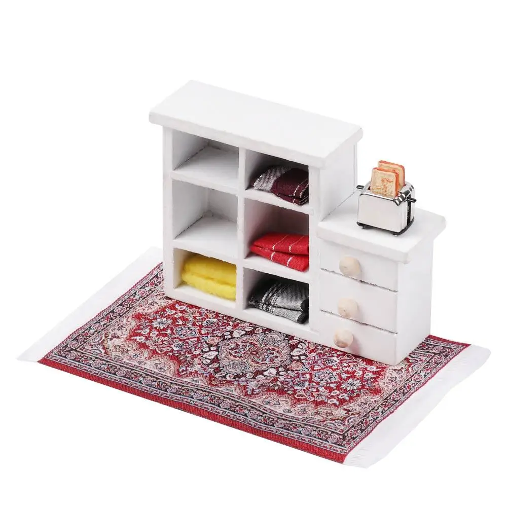 1:12 Scale Turkish Style Miniature Weaving Rug Playing House Mini House Decor Floor Coverings Doll Accessories Dollhouse Carpet