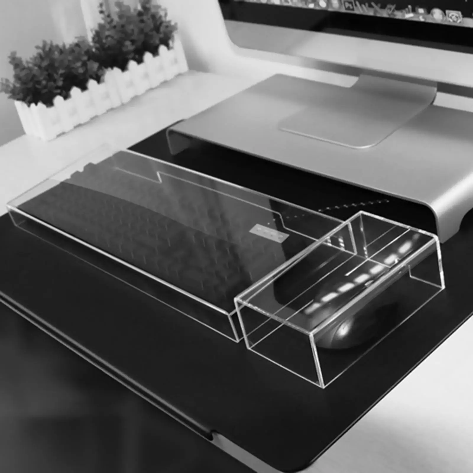 Keyboard Mouse Cover Acrylic Dust Proof Case for Gaming Keyboard Transparent Shield for Desk Protection Computer Accessory