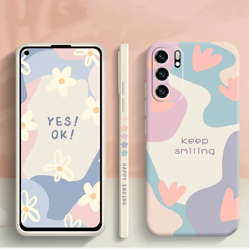 Case For Samsung Galaxy S25 S24 S23 S22 Ultra Plus S21 FE Cases Cartoon Flower SIlicone Cover For A36 A34 A54 A56 A52S A53 Case image 4