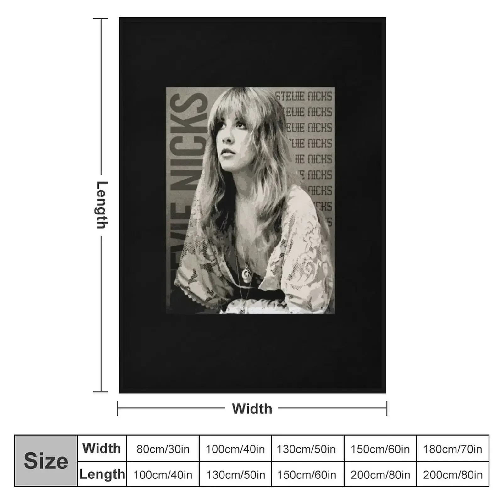 Stevie Nicks Musical Icon Throw Blanket wednesday Blankets For Baby Stuffeds Blankets