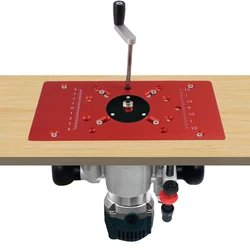 Aluminium Router Table Insert Plate Woodworking Trimmer Electric Wood Milling Flip Plate Carpentry DIY Working Benche Tools