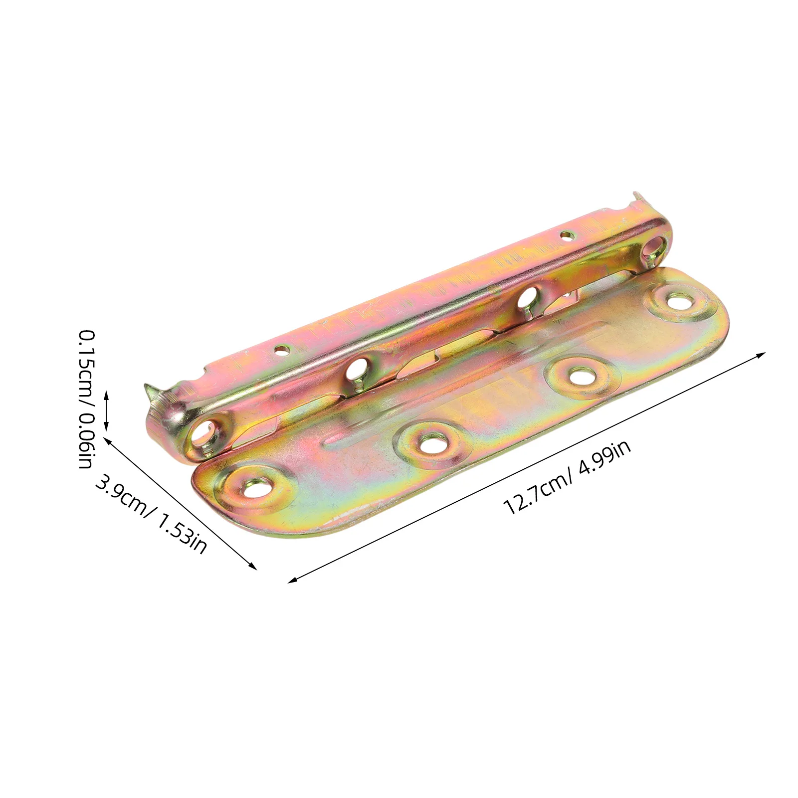 4 set Staffe per binari del letto Hardware per connettori del telaio per testiera Pedana Nessuna mortazza Facile installazione Design nascosto Stabile