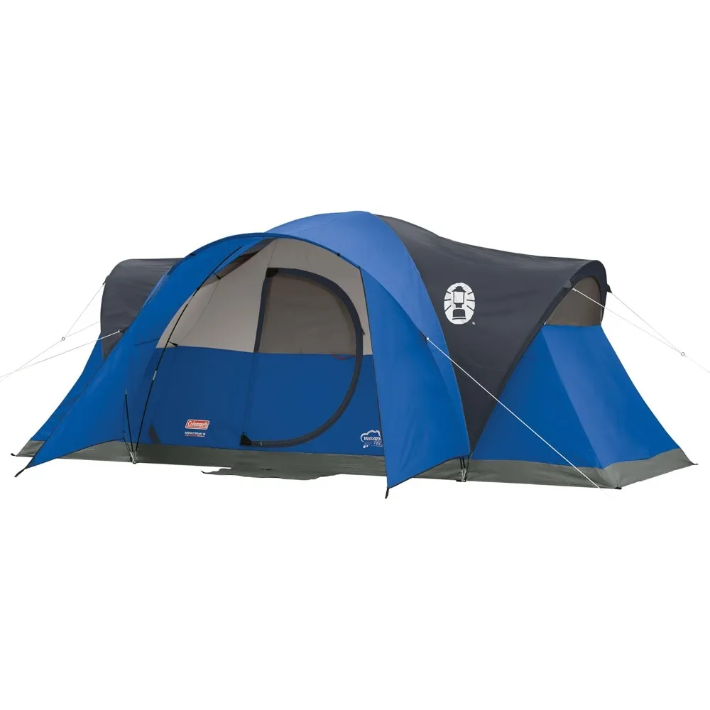 

Montana 8P Family Tent with Waterproof Rainfly & Expandable Carry Bag, Spacious Tent Fits 3 Queen Airbeds, Sets Up in 15