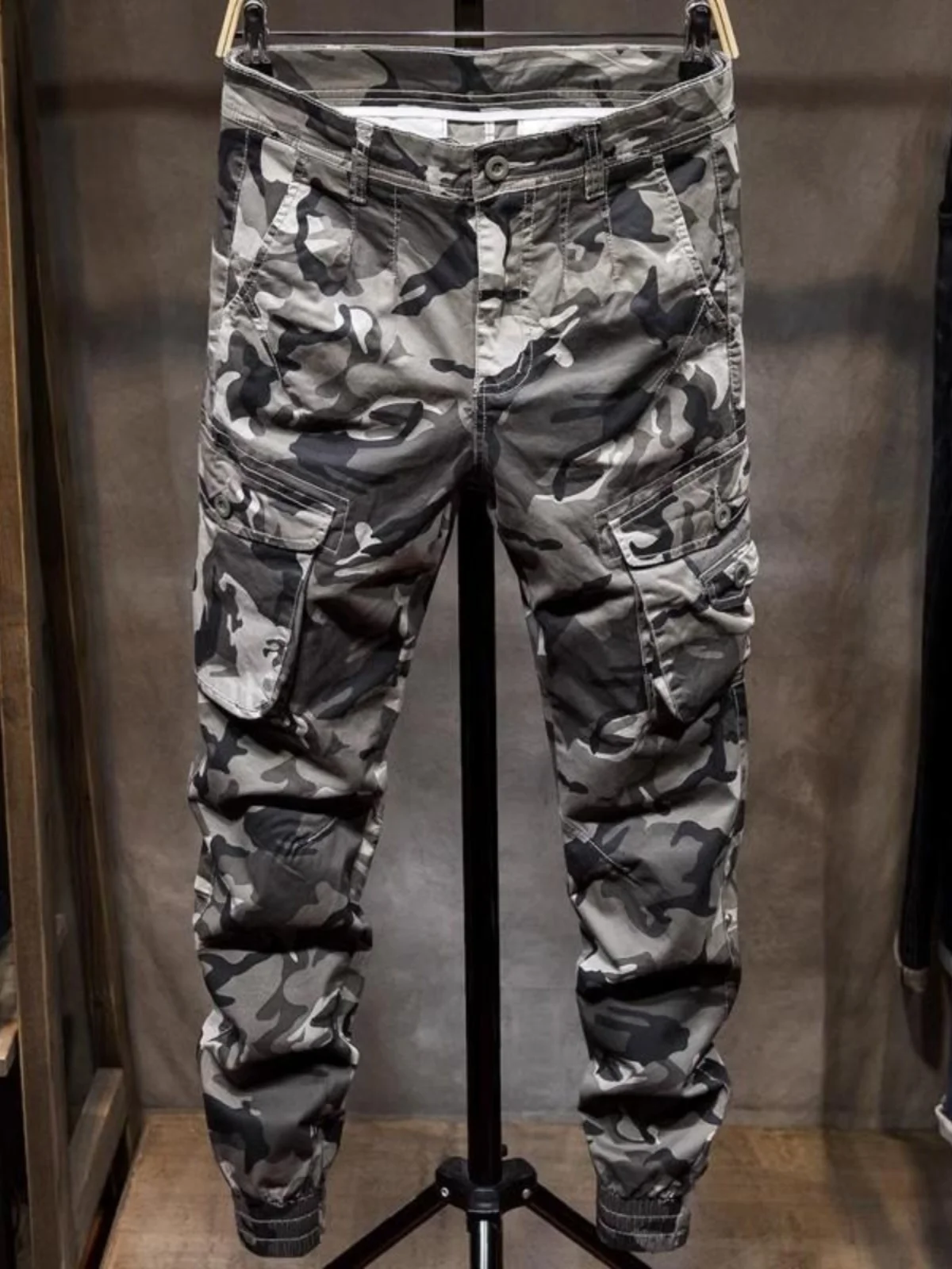 

Весенне-осенние камуфляжные рабочие брюки для мужчин, повседневные, облегающие, с множеством карманов, спортивные брюки для активного отдыха, молодежные, Vitali Sle